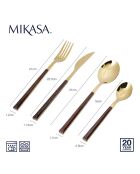 Set posate dorate - 16 pezzi