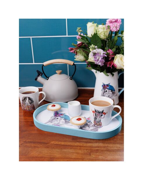 Plateau ovale Mikasa x Tipperleyhill blanc - 38x20.5x3 cm
