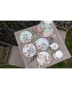 4 Assiettes à dessert en Céramique Alice au pays des Merveilles multicolores - D.21 cm