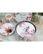 2 Alice in Wonderland roze/blauwe koekjesdozen