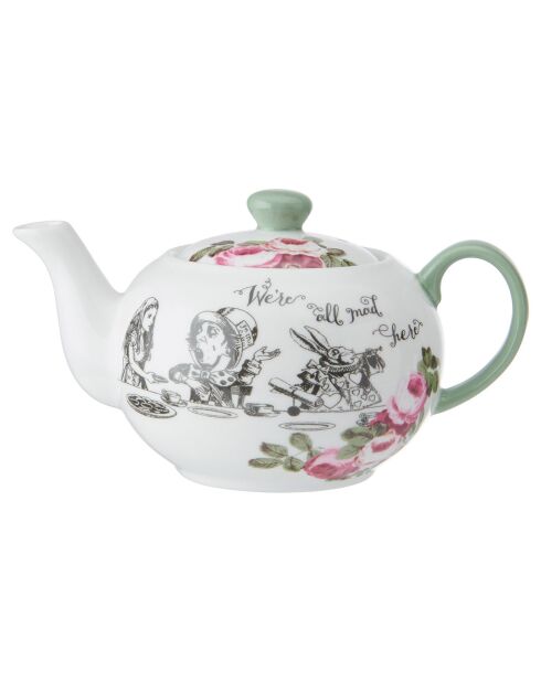 Mini theière en Céramique Alice au pays des Merveilles bleue - 400 ml