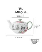 Mini theière en Céramique Alice au pays des Merveilles bleue - 400 ml