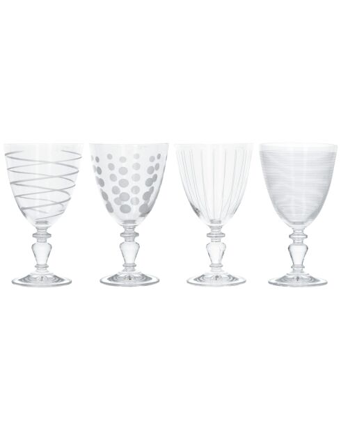 4 Gobelets en verre Cheers transparents
