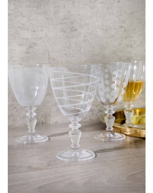 4 Gobelets en verre Cheers transparents