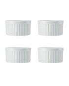 4 Ramequins en porcelaine Chalk blancs - D.9,5 cm