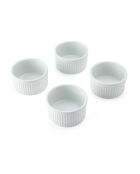4 Ramequins en porcelaine Chalk blancs - D.9,5 cm