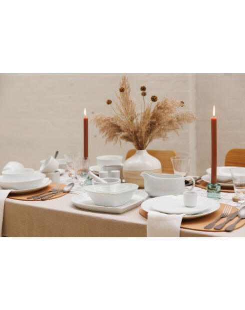 4 Ramequins en porcelaine Chalk blancs - D.9,5 cm