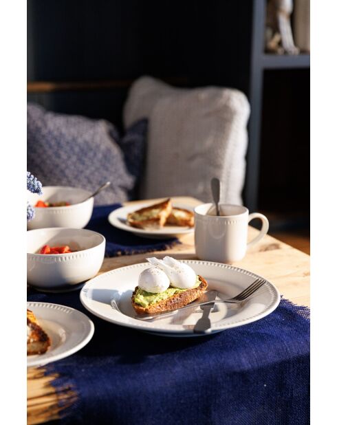 2 Sets de table rectangulaires en jute bleu marine - 45 x 35 cm