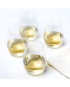 4 Verres à vin Julie sans pied transparentes - 58 cl