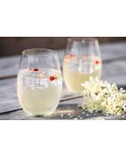 4 Verres à vin Julie sans pied transparentes - 58 cl