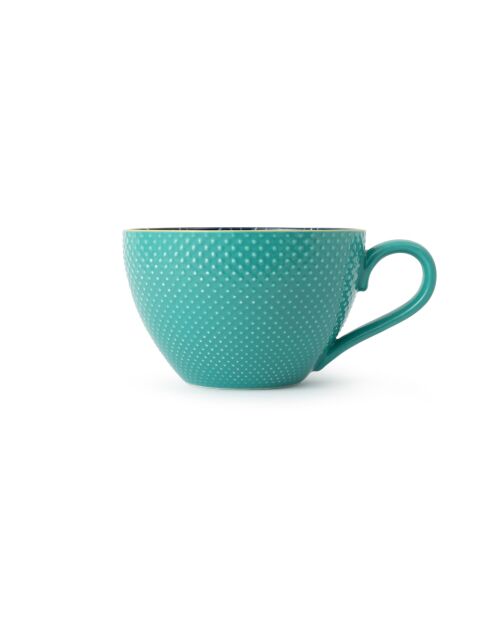 Mug en grès Indigo Chevron, tasse à motif pour thé et café - 330 ml