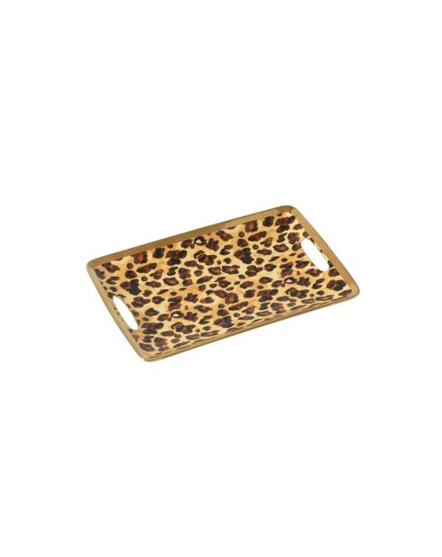 Klein meerkleurig dienblad met dierenprint - 30,5x19,1x2,5cm