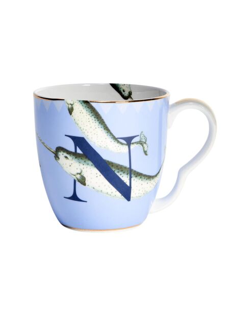 Mug alphabet N multicolore - 400 ml