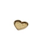 6 mini piatti Love Is In The Air dorati a forma di cuore - D.10,2x10,2cm