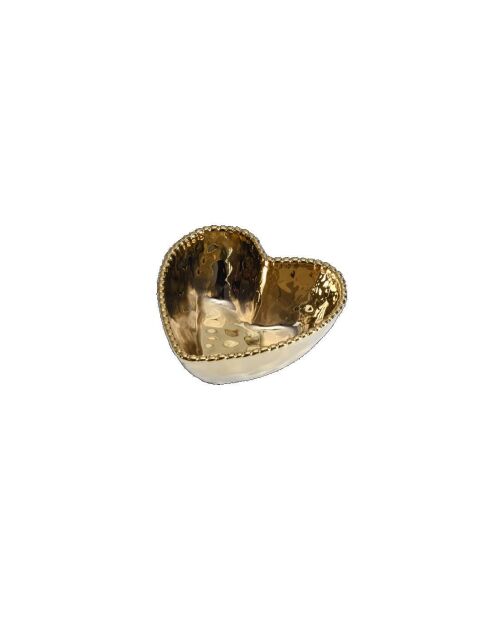 3 ciotole a forma di cuore dorate Love Is In The Air - 14x14,6x6,4 cm