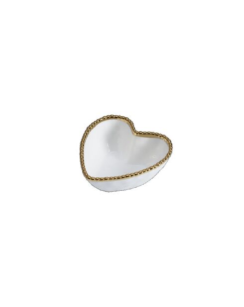 3 ciotole a forma di cuore con finitura in oro bianco Love Is In The Air - 14x14,6x6,4 cm
