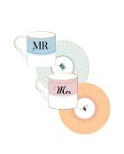 Lot de 2 tasses à expresso Mr/Mme multicolore