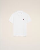 Polo en coton Ami de Cœur blanc rouge