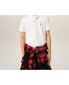 Polo en coton Ami de Cœur blanc rouge