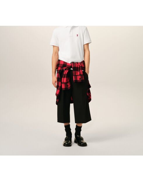 Polo en coton Ami de Cœur blanc rouge