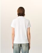 Polo en coton Ami de Cœur blanc rouge