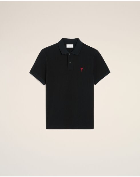 Polo en coton Ami de Cœur noir