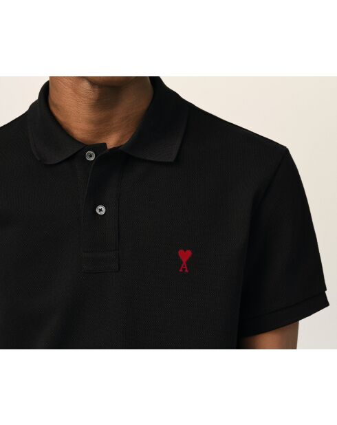 Polo en coton Ami de Cœur noir