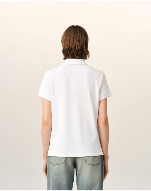 Polo en coton Ami de Cœur blanc rouge