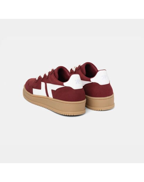 Baskets en suède végan Bêta B3 bordeaux