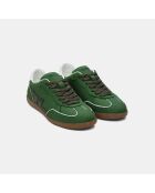Grüne Sneakers Delta aus veganem Wildleder