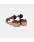 Baskets en suède végan Bêta B3 chocolat