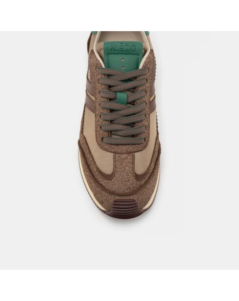 Baskets Omega moka/vert
