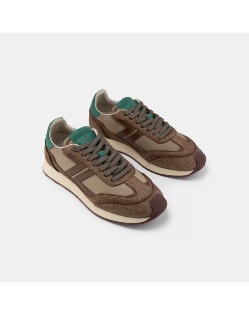 Baskets Omega moka/vert