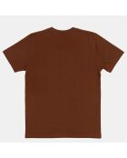 T-shirt in cotone tessile color cioccolato