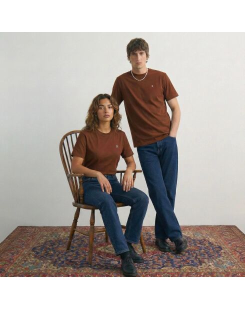 T-shirt en coton Textile chocolat