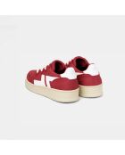Sneakers rosse Beta B3 in pelle scamosciata vegana