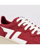 Sneakers rosse Beta B3 in pelle scamosciata vegana