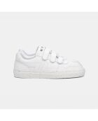 Sneakers bianche con velcro