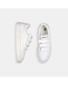 Sneakers bianche con velcro