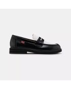 Mocassins Douro noir/blanc