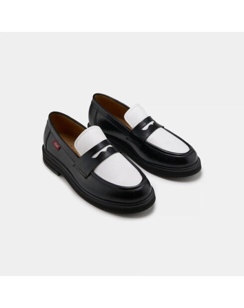 Mocassins Douro noir/blanc