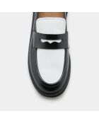 Mocassins Douro noir/blanc