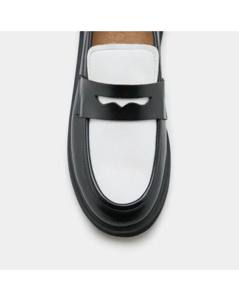 Mocassins Douro noir/blanc