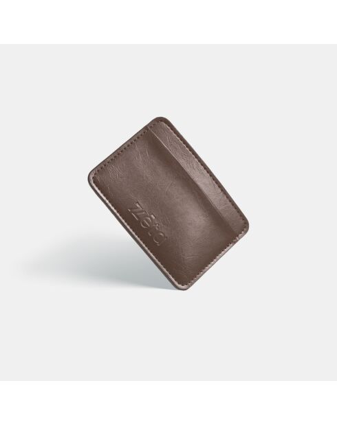 Porte-cartes marron