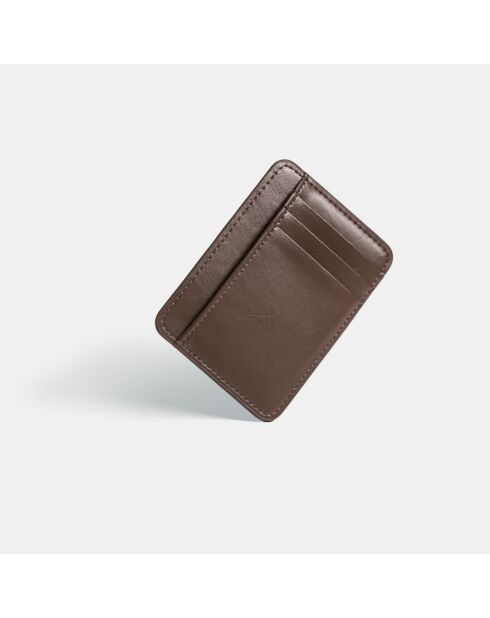 Porte-cartes marron