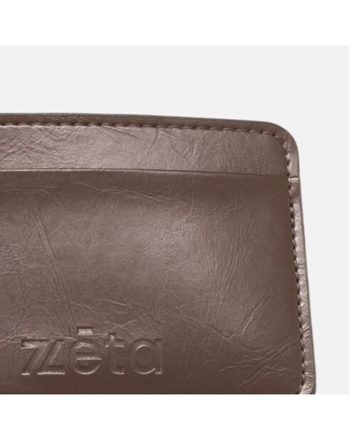 Porte-cartes marron