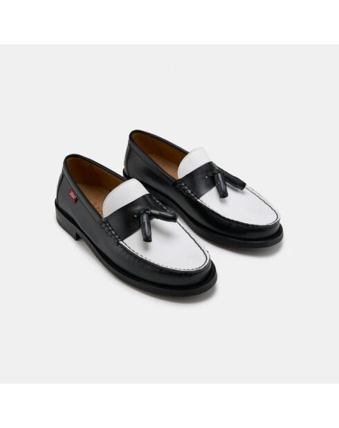 Mocassins Minho noir/blanc