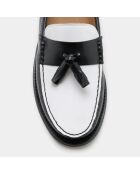 Mocassins Minho noir/blanc