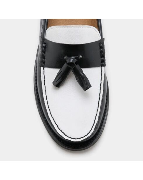 Mocassins Minho noir/blanc