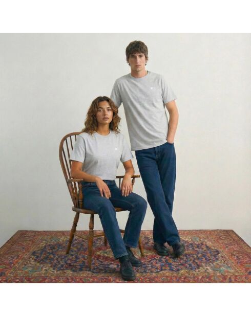 T-shirt en coton Textile gris